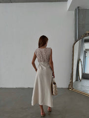 Lace linen dress