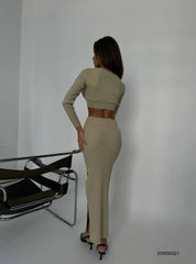 Shirred skirt set