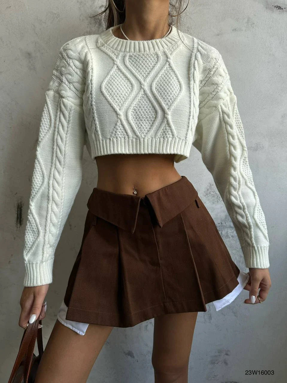 Baklava pattern Crop sweater
